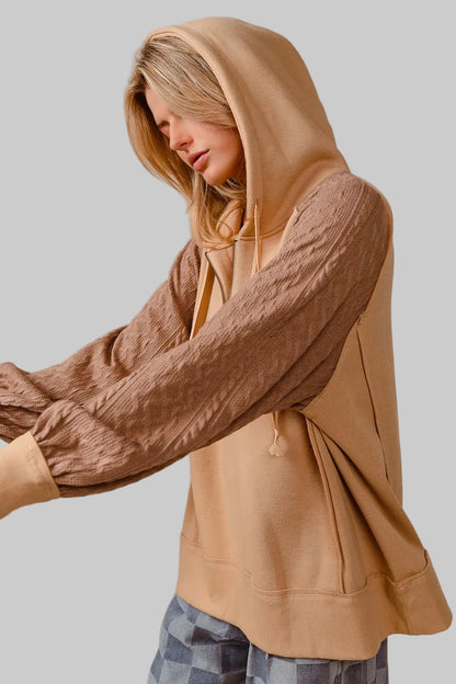 Autumn Half Zip Bohemian French Terry Hoodie