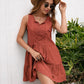 Avery Boho Country Western Tassel Tier Ruffle Mini Dress