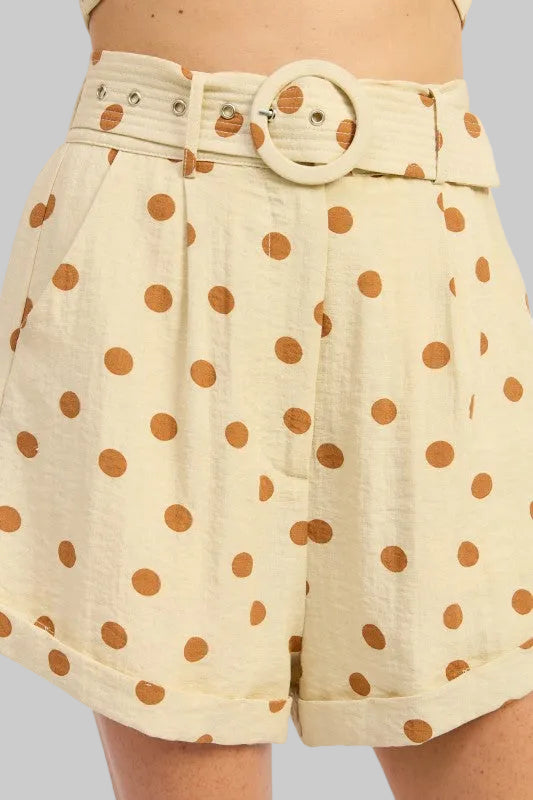Bailey Cuffed Hem Belted Shorts