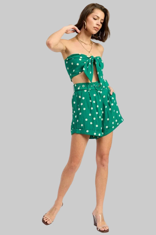 Bailey Cuffed Hem Belted Shorts