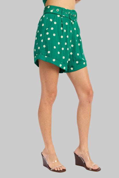 Bailey Cuffed Hem Belted Shorts
