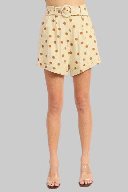 Bailey Cuffed Hem Belted Shorts