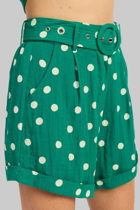 Bailey Cuffed Hem Belted Shorts