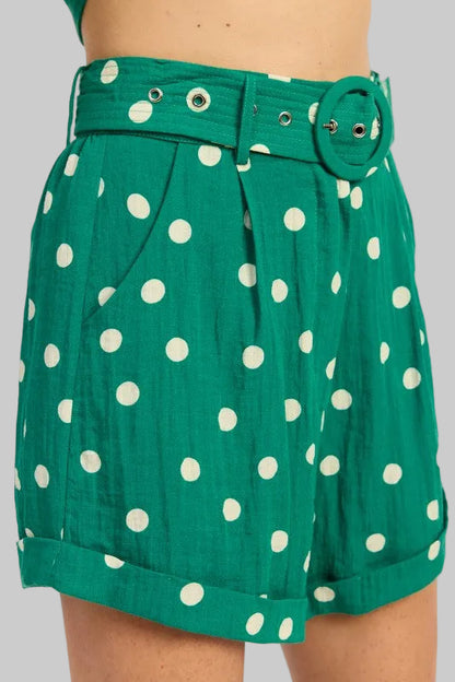 Bailey Cuffed Hem Belted Shorts