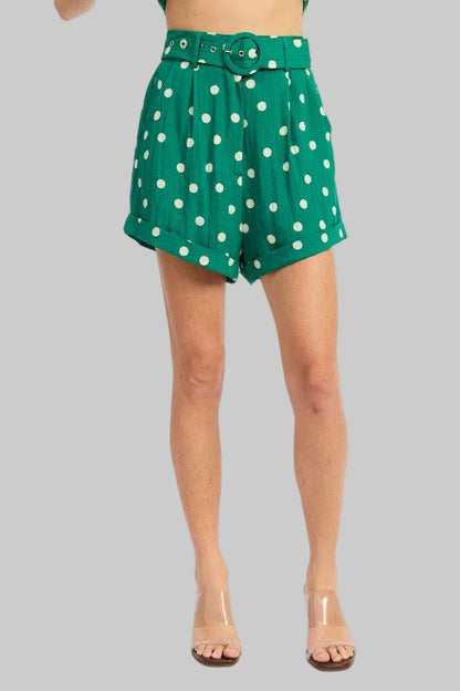 Bailey Cuffed Hem Belted Shorts