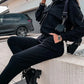 Bohemian Sporty Women's Casual Cargo Two-Piece Sweats Set