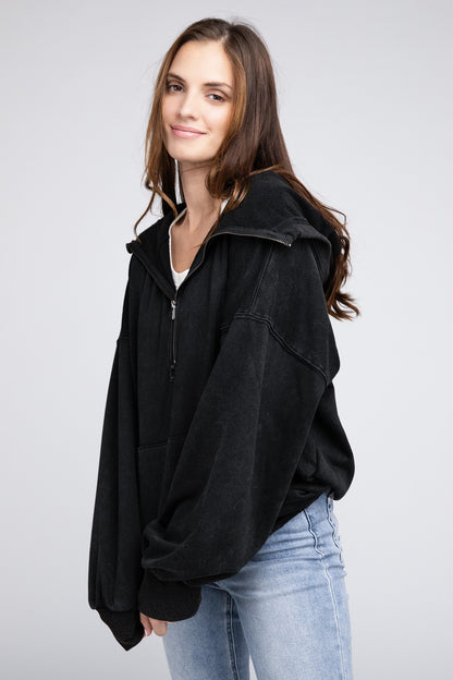 Bohemian Stitch Detailed Elastic Hem Hoodie