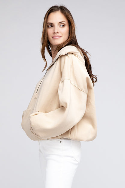 Bohemian Stitch Detailed Elastic Hem Hoodie