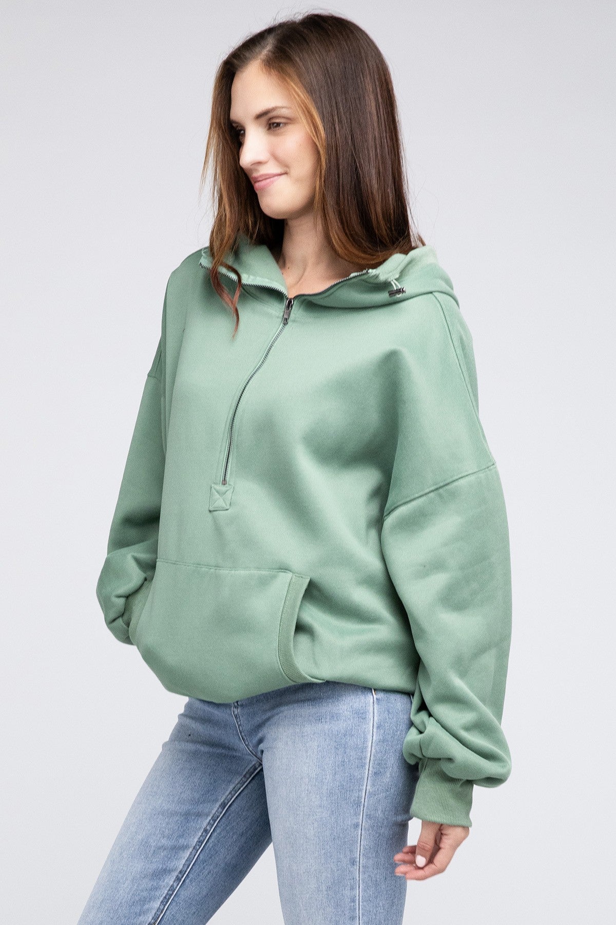 Bohemian Stitch Detailed Elastic Hem Hoodie