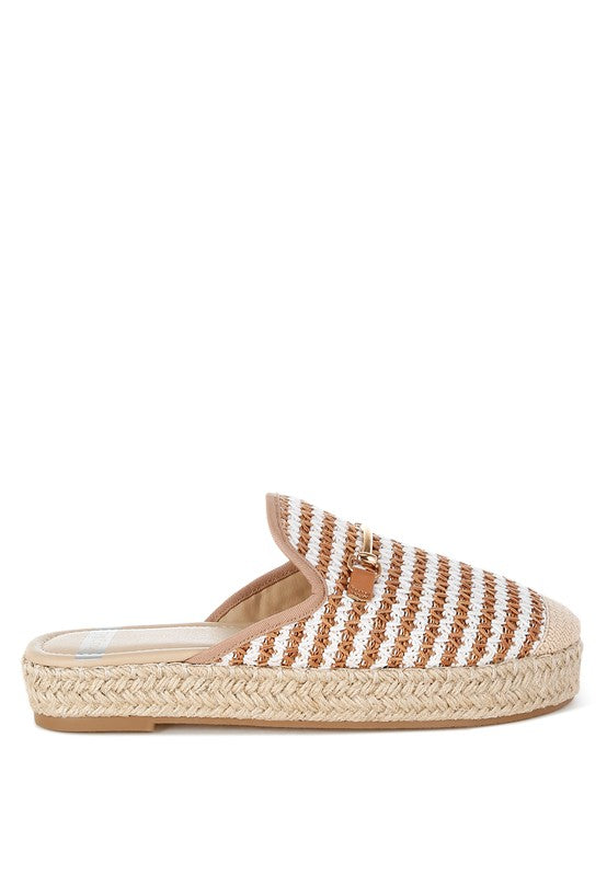 Bohemian Himari Raffia Slip-On Mules