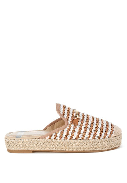 Bohemian Himari Raffia Slip-On Mules