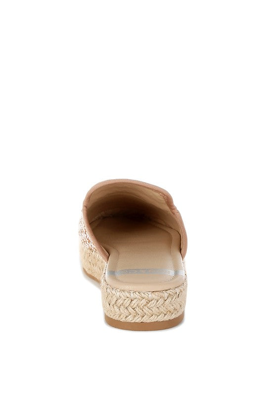 Bohemian Himari Raffia Slip-On Mules