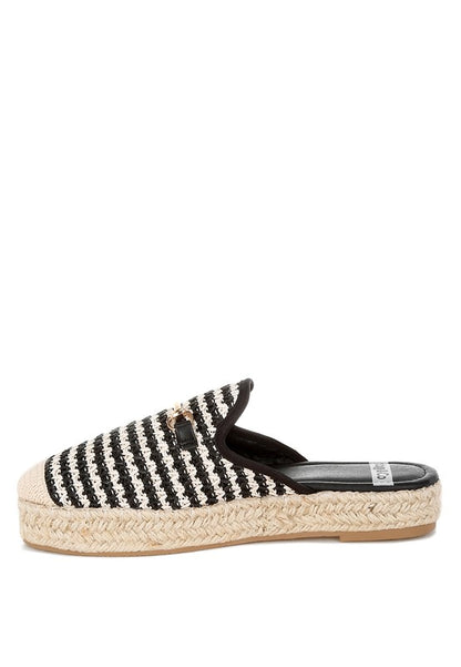 Bohemian Himari Raffia Slip-On Mules
