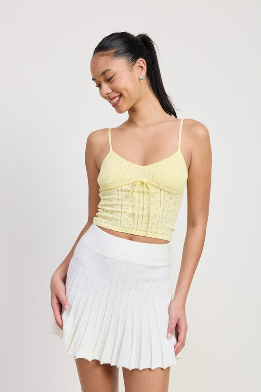Bohemian Pleated Mini Skirt