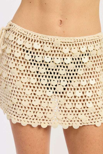 Brianna Boho Crochet Mini Skirt