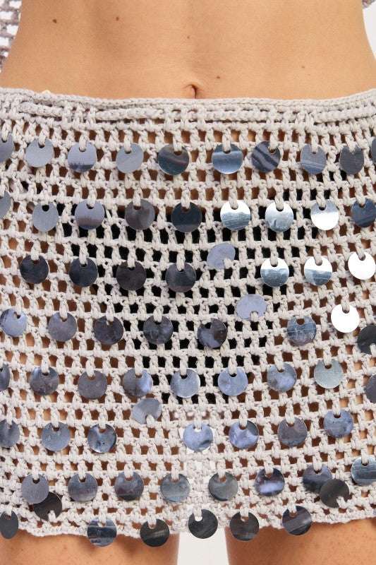 Brianna Boho Crochet Mini Skirt