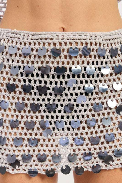 Brianna Boho Crochet Mini Skirt