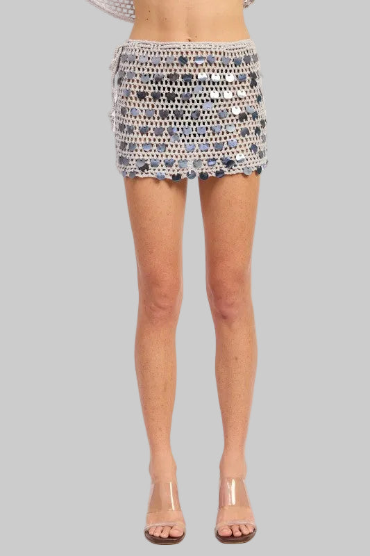 Brianna Boho Crochet Mini Skirt