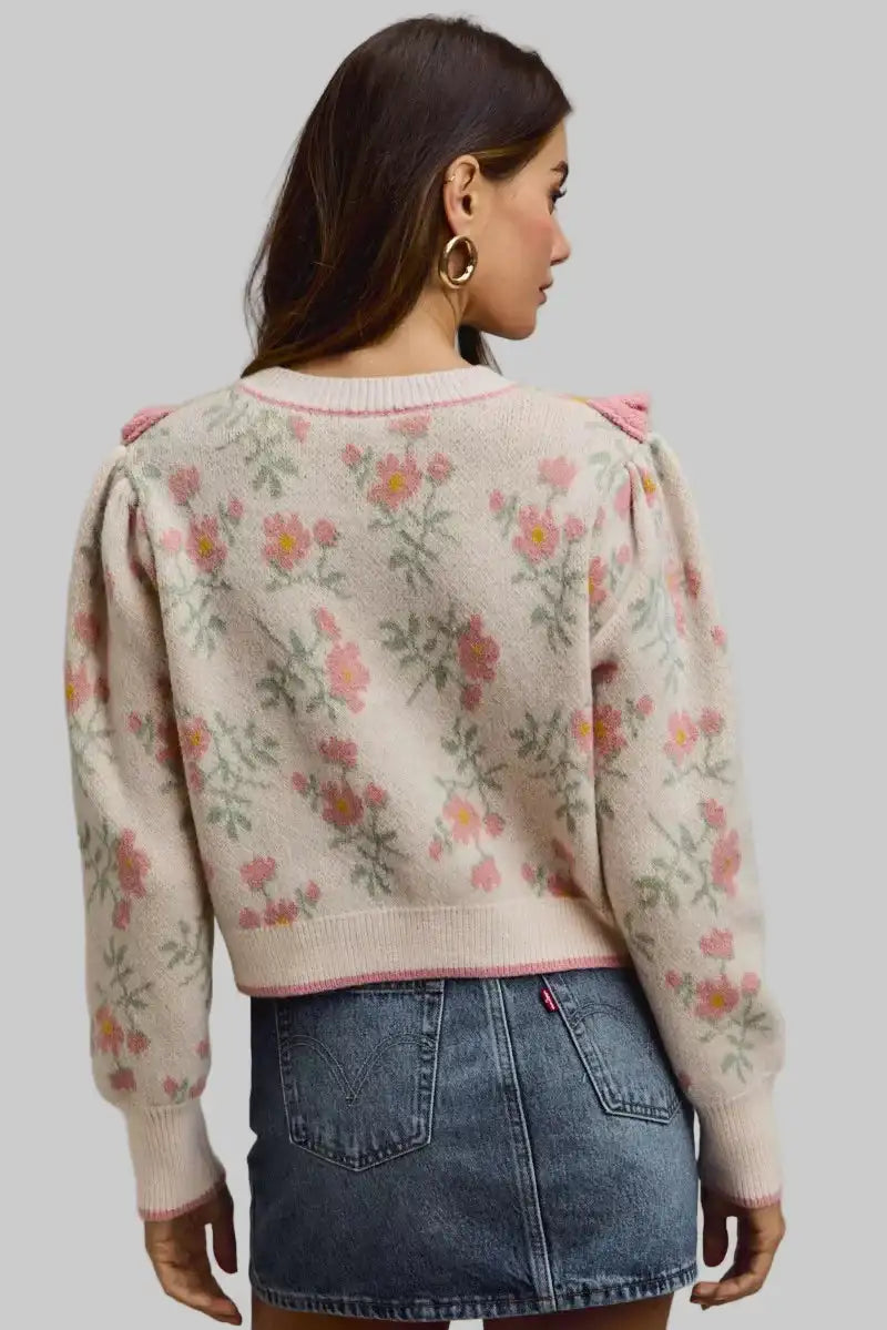 Catalina Delicate Flower Sweater Cardigan