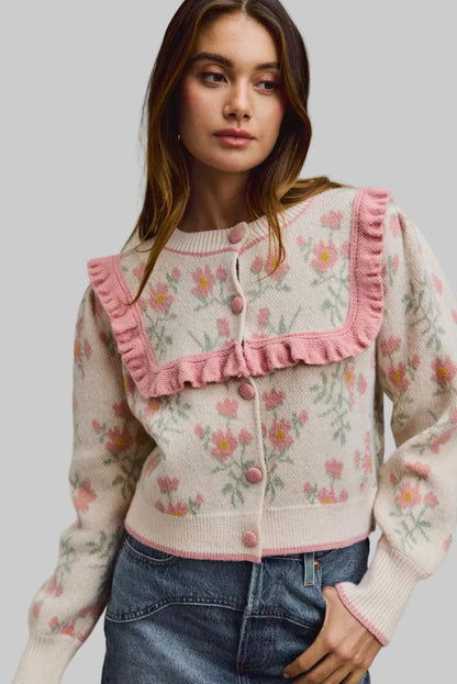 Catalina Delicate Flower Sweater Cardigan