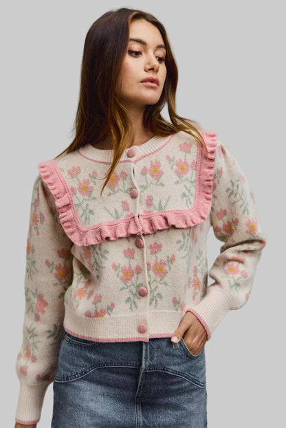 Catalina Delicate Flower Sweater Cardigan