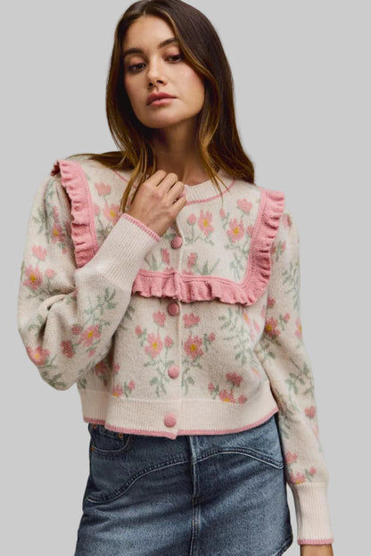 Catalina Delicate Flower Sweater Cardigan