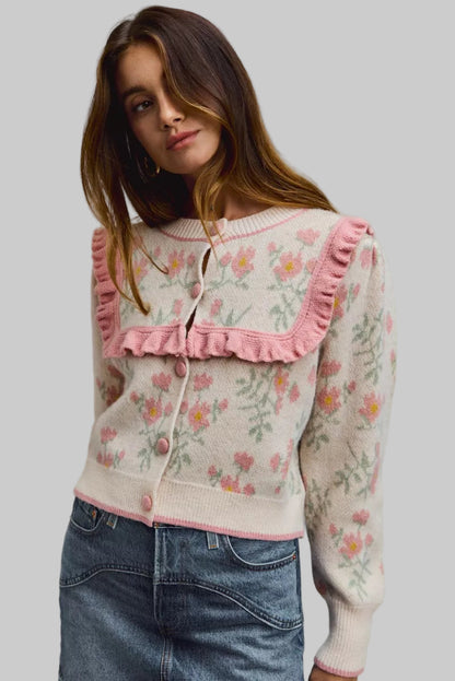 Catalina Delicate Flower Sweater Cardigan