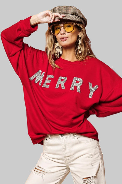Cecelia Holiday Merry Glitter Top