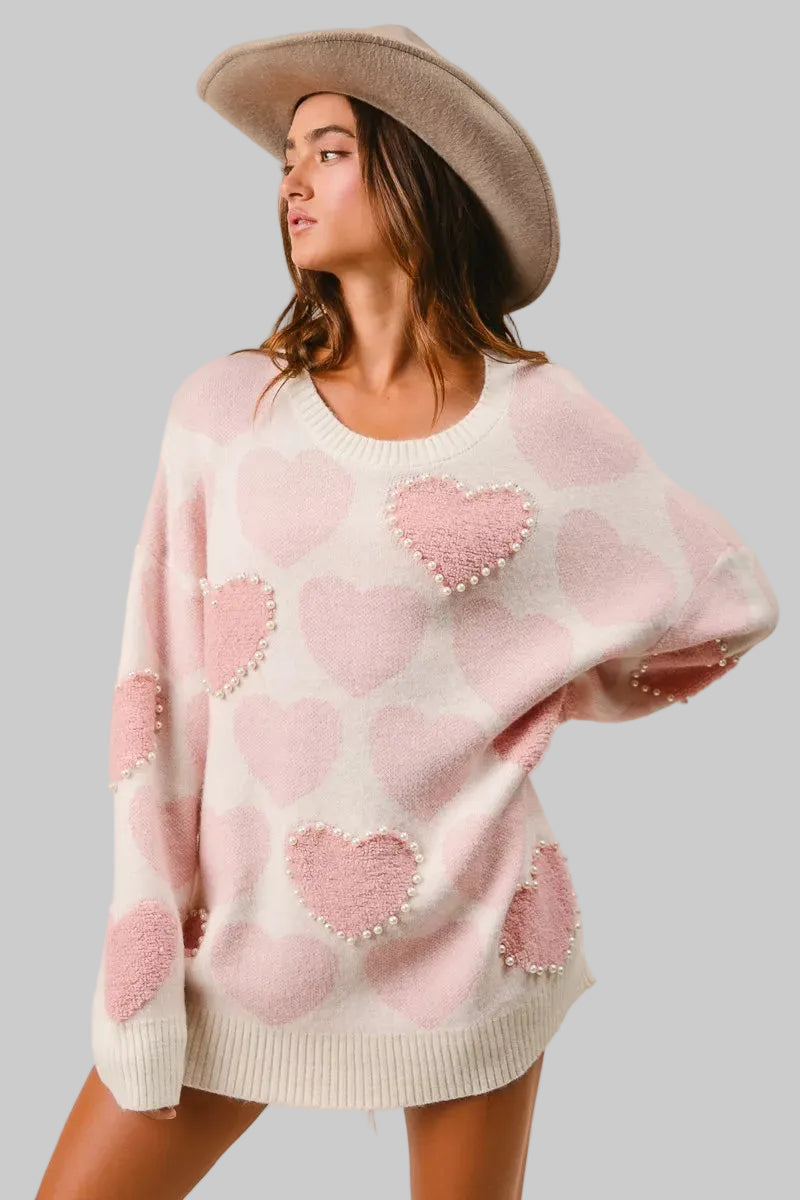 Charlie Heart Pearl Sweater