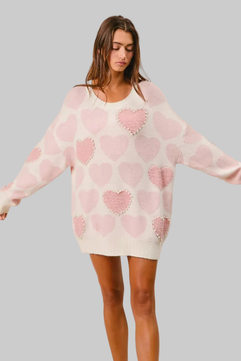 Charlie Heart Pearl Sweater