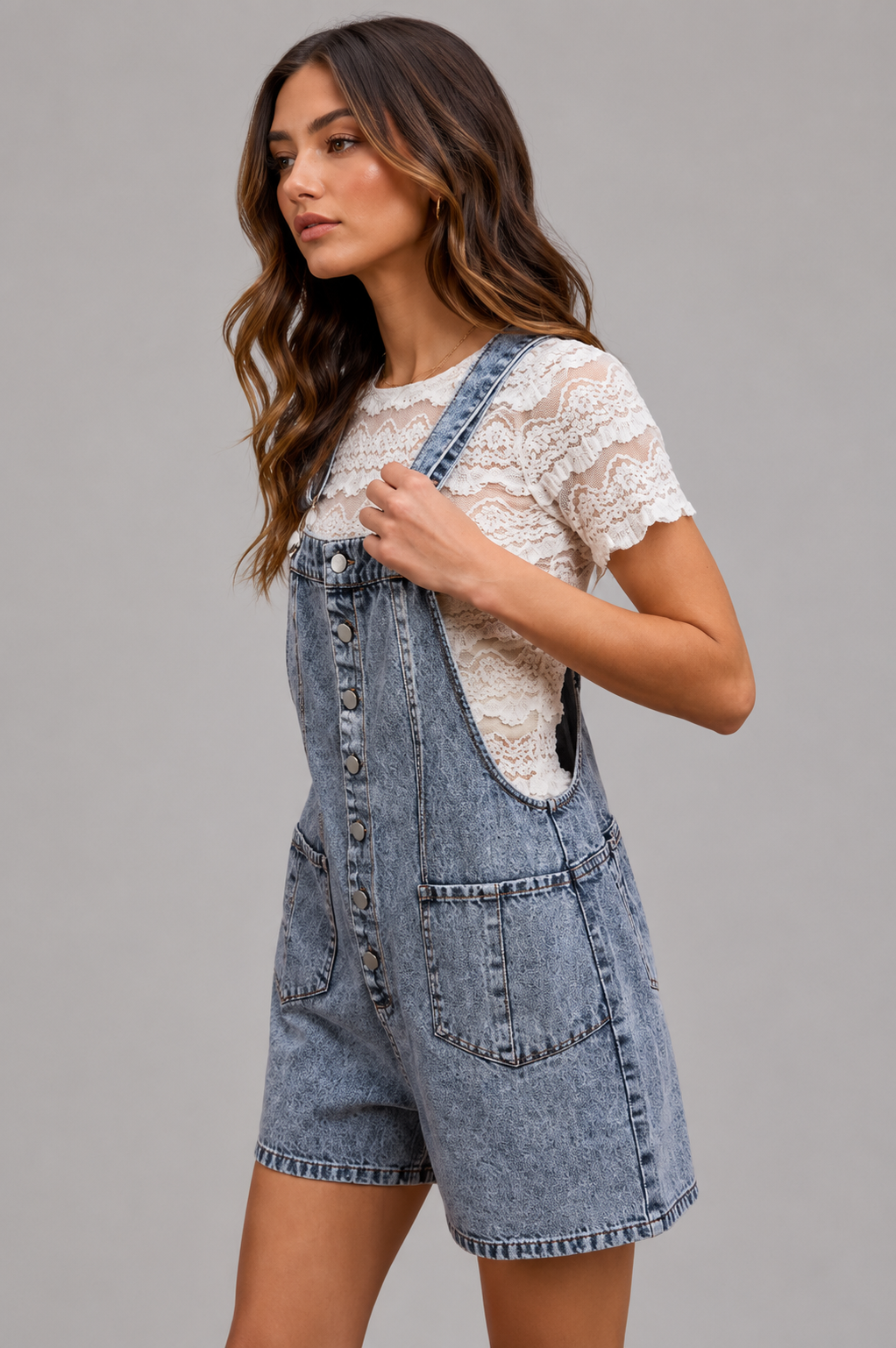 Chloe Denim Washed Romper