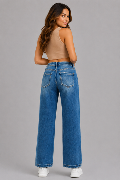 Cynthia Slouchy Baggy Jeans with Side Seam