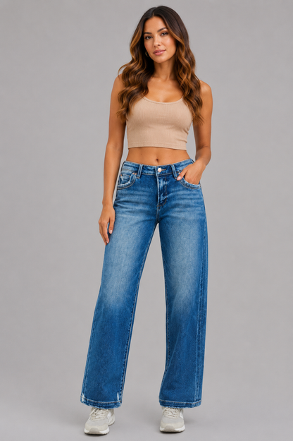 Cynthia Slouchy Baggy Jeans with Side Seam