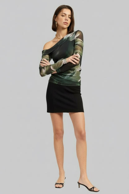 Desiree Mesh Off Shoulder Top