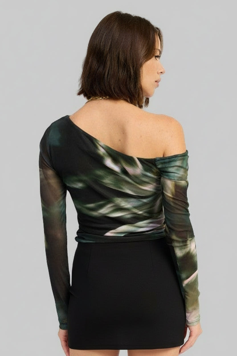 Desiree Mesh Off Shoulder Top