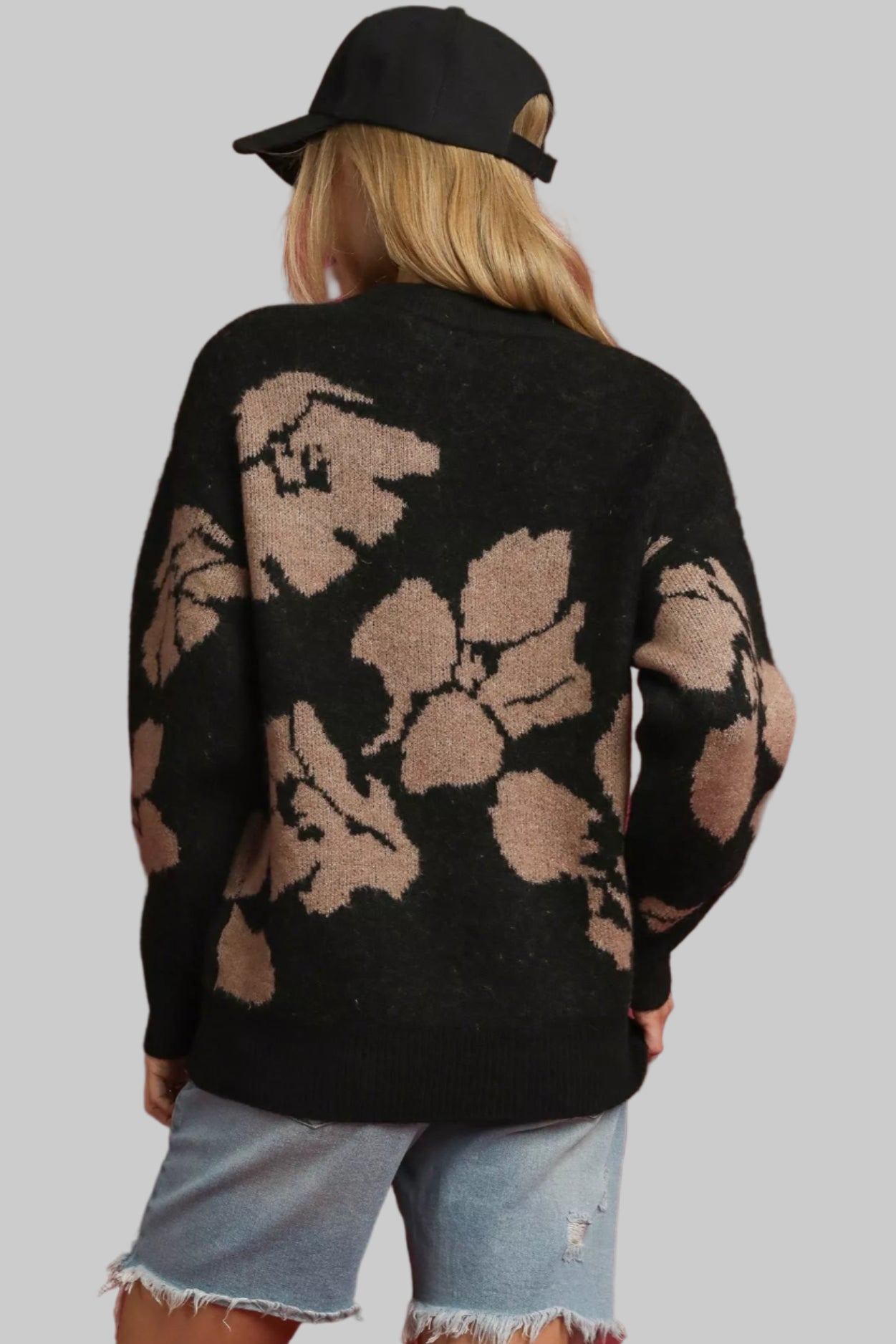 Devon Boho Floral Long Sleeve Sweater