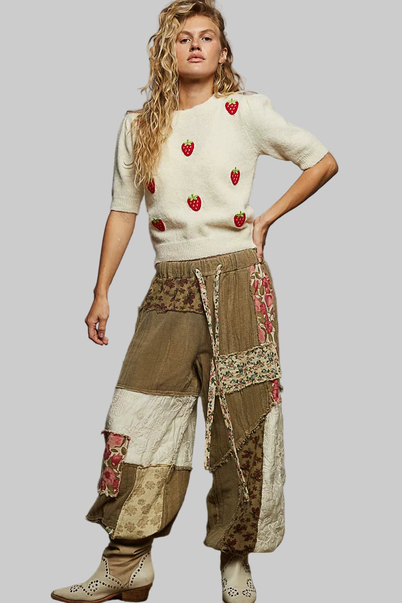 Eden Sweet Boho Strawberry Patch Sweater