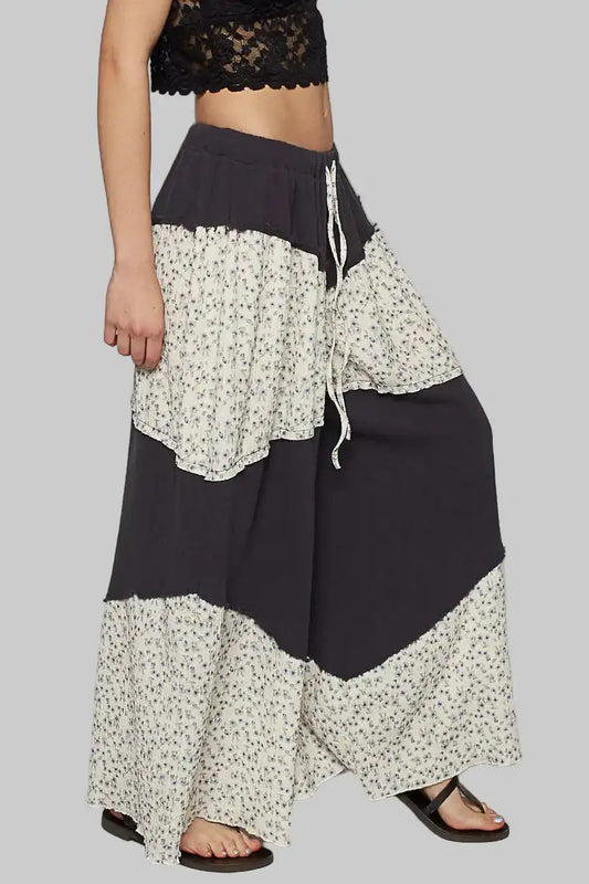 Eliana Boho Floral Wide Leg Pants