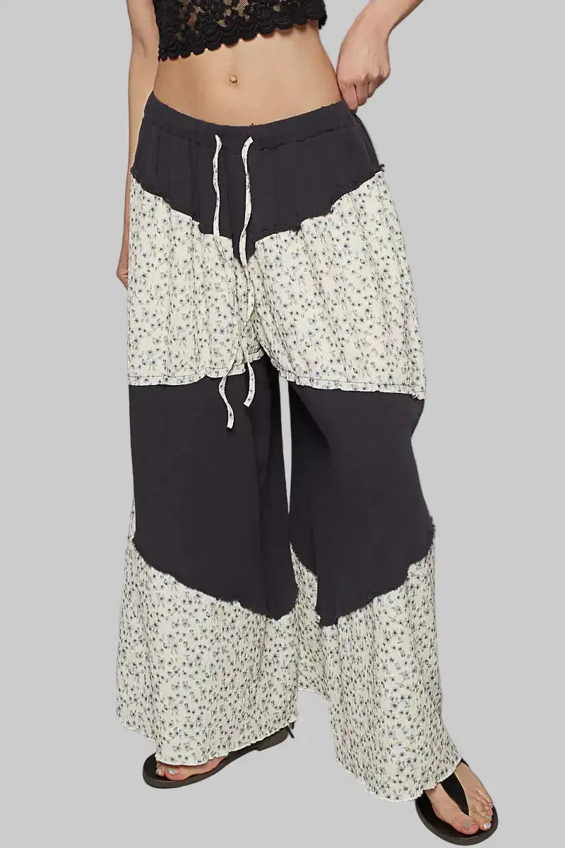 Eliana Boho Floral Wide Leg Pants