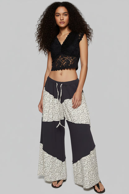 Eliana Boho Floral Wide Leg Pants