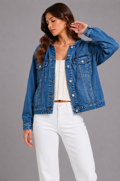 Elise Denim Hooded Jacket