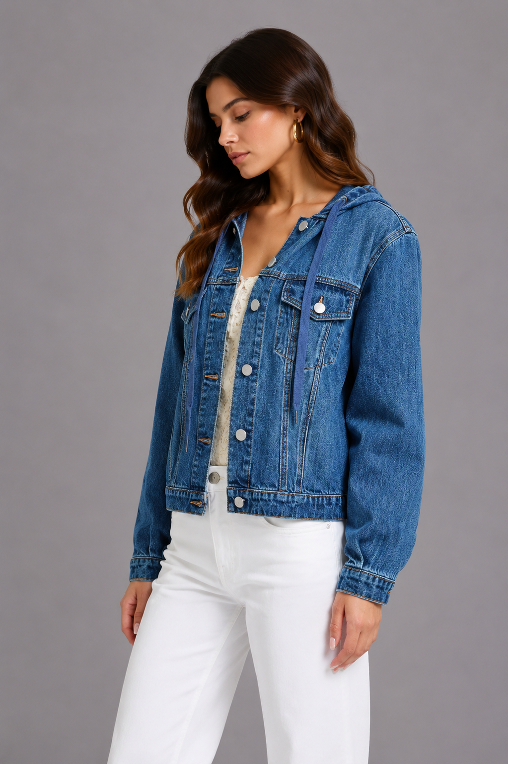 Elise Denim Hooded Jacket