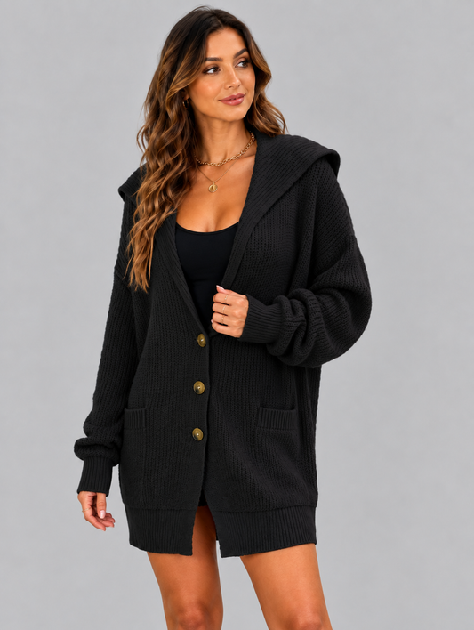 Ella Button Up Longline Cardigan