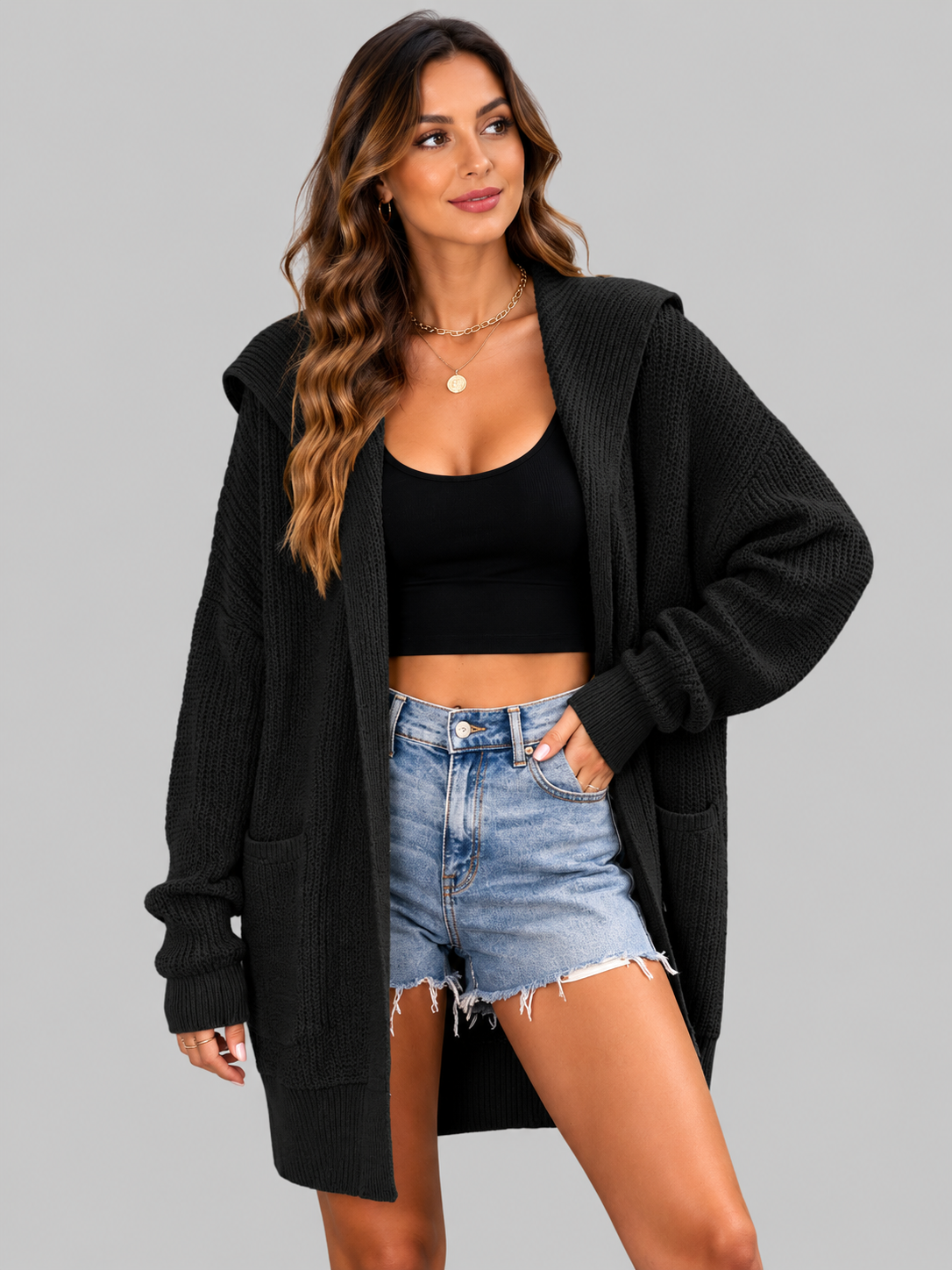 Ella Button Up Longline Cardigan