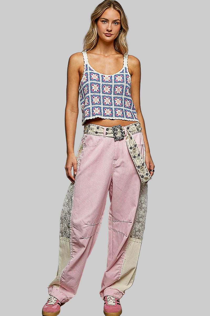 Emery Boho Cropped Crochet Cami Top