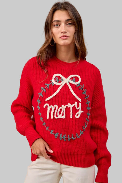 Emilia Christmas Wreath Merry Sweater