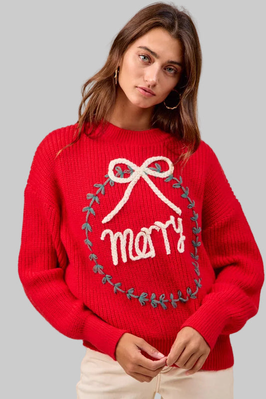 Emilia Christmas Wreath Merry Sweater