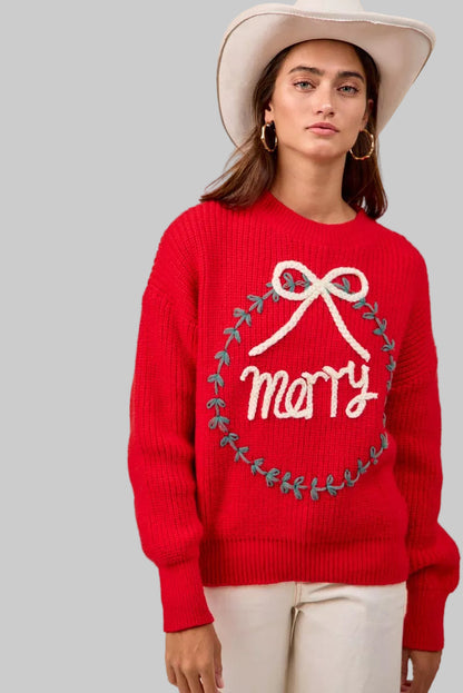 Emilia Christmas Wreath Merry Sweater