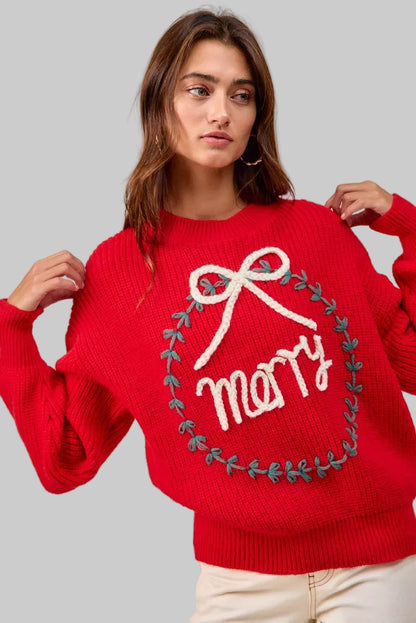 Emilia Christmas Wreath Merry Sweater