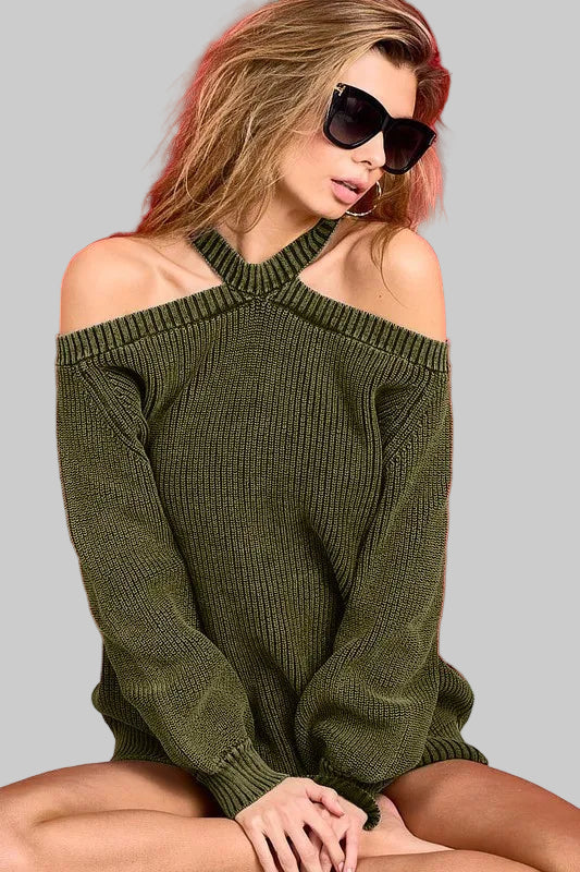 Everly Boho Cold Shoulder Sweater
